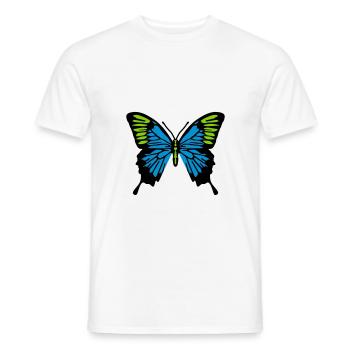 Papillon - T-shirt homme - blanc - Devant - AI Model Male 178 dark (178cm)
