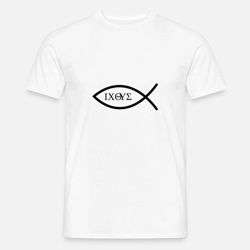 Christliche Gesichtsmaske - Männer T-Shirt - Weiß