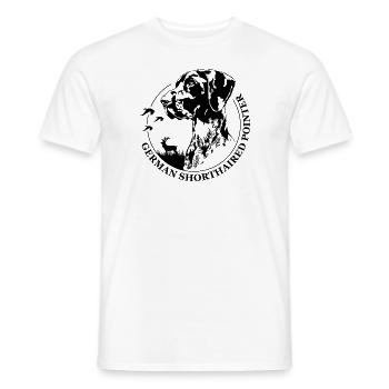 GERMAN SHORTHAIRED POINTER Jagdhund Wilsigns Hunde - Männer T-Shirt - Weiß - Vorne - AI Model Male 178 dark (178cm)
