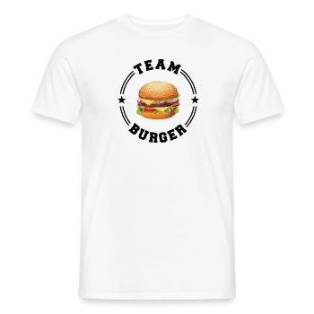 TEAM BURGER College Round - T-shirt homme - blanc - Devant - AI Model Male 178 dark (178cm)
