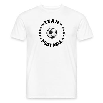 TEAM FOOTBALL College Round - T-shirt homme - blanc - Devant - AI Model Male 178 dark (178cm)