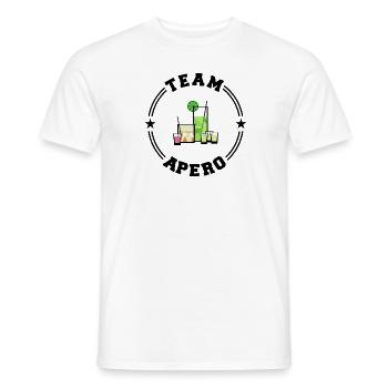 TEAM APERO College-Runde - Männer T-Shirt - Weiß - Vorne - AI Model Male 178 dark (178cm)