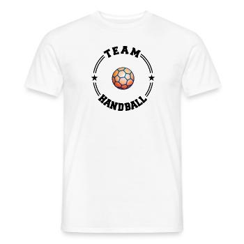 MANNSCHAFT HANDBALL College-Runde - Männer T-Shirt - Weiß - Vorne - AI Model Male 178 dark (178cm)