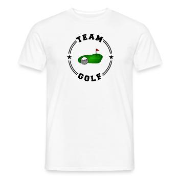 TEAM GOLF College-Runde - Männer T-Shirt - Weiß - Vorne - AI Model Male 178 dark (178cm)