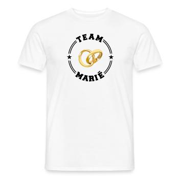 TEAM MARIE College Round - T-shirt homme - blanc - Devant - AI Model Male 178 dark (178cm)