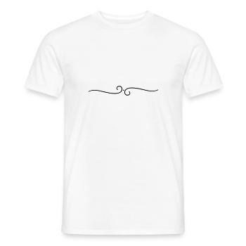 Ornament Decoration Line - Men's T-Shirt - white - Front - AI Model Male 178 dark (178cm)