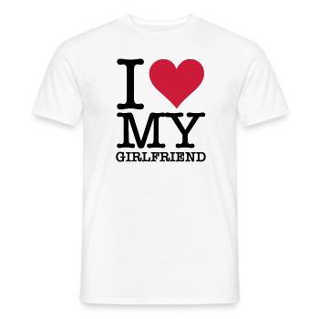 Ich liebe meine Freundin - Männer T-Shirt - Weiß - Vorne - AI Model Male 178 dark (178cm)