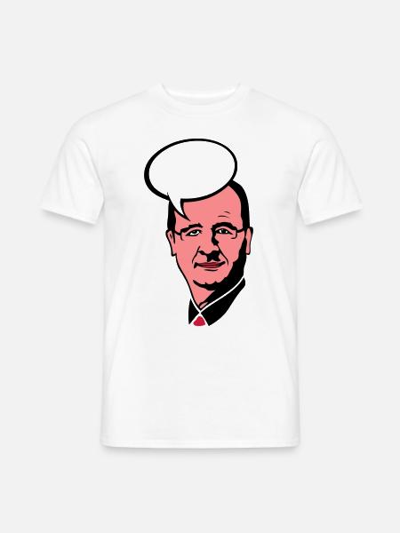 francois hollande president bulle leader - T-shirt homme - blanc