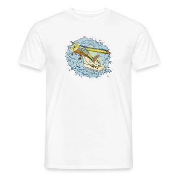 Hobby pilot motive for pilots & air traffic - Men's T-Shirt - white - Front - AI Model Male 178 dark (178cm)