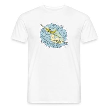 Airplane airplane pilots motive hobby pilots - Men's T-Shirt - white - Front - AI Model Male 178 dark (178cm)
