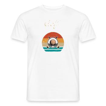 Golf Sportsman Golf Player Retro Club Sport - Men's T-Shirt - white - Front - AI Model Male 178 dark (178cm)