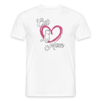 Chats mignons Maman Chats Fan Cadeau Chats - T-shirt homme - blanc - Devant - AI Model Male 178 dark (178cm)