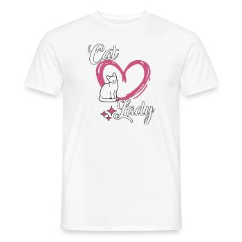 Niedliches Katzen Spruch Outfit Cat Lady Katzen - Männer T-Shirt - Weiß - Vorne - AI Model Male 178 dark (178cm)