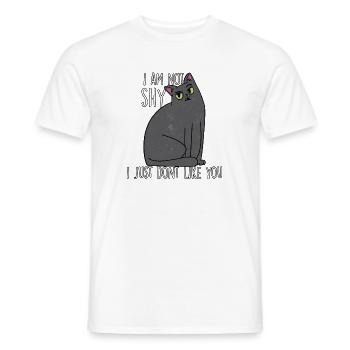 Katzenhalter Geschenk für Misanthropen Katzen - Männer T-Shirt - Weiß - Vorne - AI Model Male 178 dark (178cm)