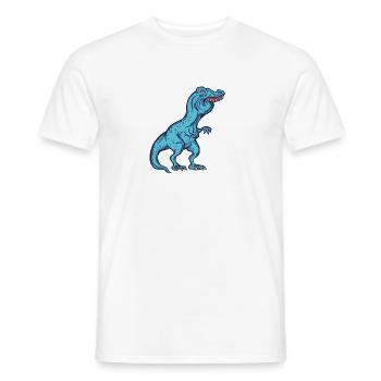 TRex Meme Dinosaurier mit Überbiss Gudrun mit th - Männer T-Shirt - Weiß - Vorne - AI Model Male 178 dark (178cm)