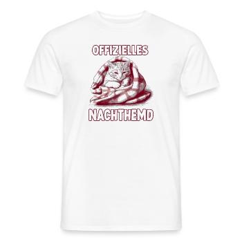 Kuschel T-Shirt für Katzenliebhaber - Männer T-Shirt - Weiß - Vorne - AI Model Male 178 dark (178cm)
