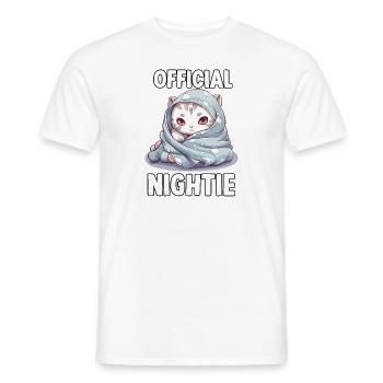 T-shirt Funny Cats pour des matins détendus - T-shirt homme - blanc - Devant - AI Model Male 178 dark (178cm)