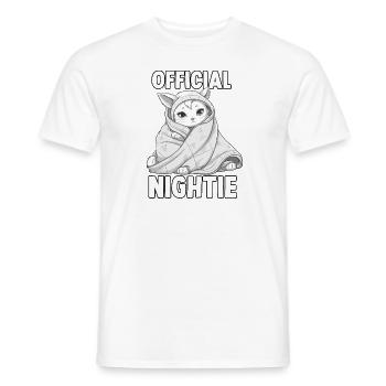 Cute cats t-shirt for morning grouch - Men's T-Shirt - white - Front - AI Model Male 178 dark (178cm)