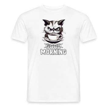 Gift cat owner coffee lover cats - Männer T-Shirt - Weiß - Vorne - AI Model Male 178 dark (178cm)