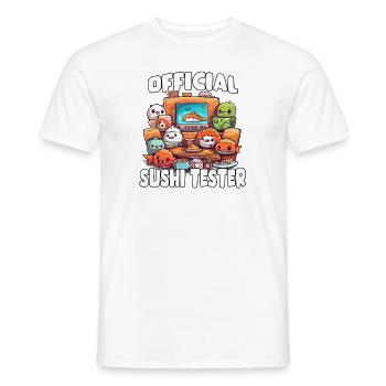 Sushi Otaku T-Shirt: Perfect for Japan fans. - Men's T-Shirt - white - Front - AI Model Male 178 dark (178cm)