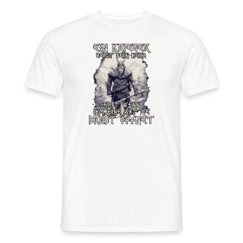 Ragnar Legendärer Krieger Wikinger Nordisch - Männer T-Shirt - Weiß - Vorne - AI Model Male 178 dark (178cm)