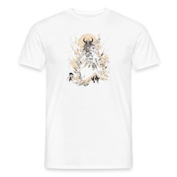 Wolf Krieger Wilde Kämpfer mit tierischer Stärke - Männer T-Shirt - Weiß - Vorne - AI Model Male 178 dark (178cm)