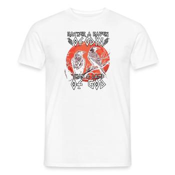 Shadow Raven | Raven God T-Shirt | Odin's Ravens - Men's T-Shirt - white - Front - AI Model Male 178 dark (178cm)