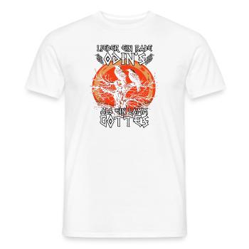 Odins Augen | Wikinger T-shirt | Odins Raben - Männer T-Shirt - Weiß - Vorne - AI Model Male 178 dark (178cm)