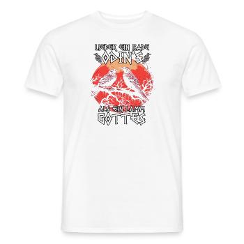 Asgard Runen | Wikinger T-Shirt | Odins Raben - Männer T-Shirt - Weiß - Vorne - AI Model Male 178 dark (178cm)