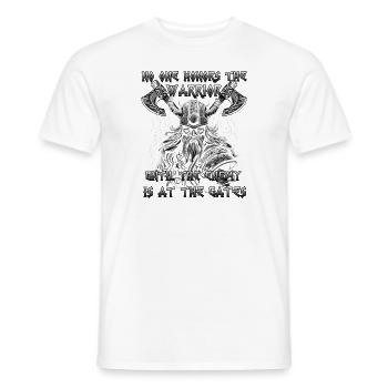 Cadeau de guerrier Valhalla pour les Fans de Viking - T-shirt homme - blanc - Devant - AI Model Male 178 dark (178cm)