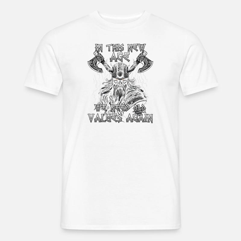 Walhalla Krieger Geschenk Wikinger-Enthusiasten - Männer T-Shirt - Weiß