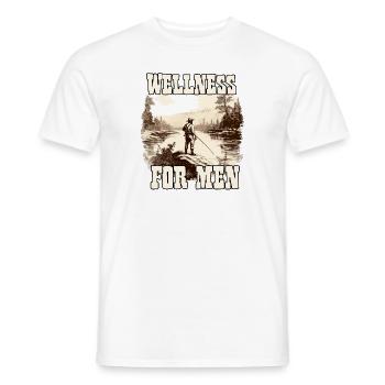 Wellness for Men Angler T-shirt Homme Pêcheur - T-shirt homme - blanc - Devant - AI Model Male 178 dark (178cm)