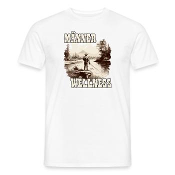 Männer Wellness Angelausflug Angler Geschenk - Männer T-Shirt - Weiß - Vorne - AI Model Male 178 dark (178cm)