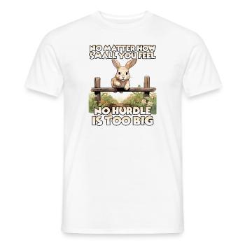 Kaninhop action training and fun for your - Men's T-Shirt - white - Front - AI Model Male 178 dark (178cm)
