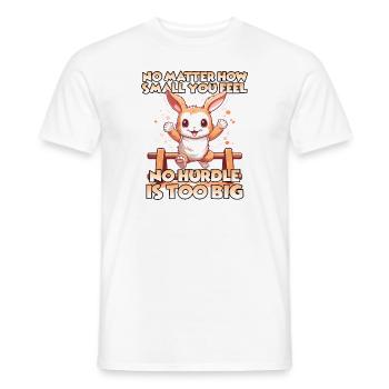 Kaninhop Trainiere mit Herz für dein Häschen - Männer T-Shirt - Weiß - Vorne - AI Model Male 178 dark (178cm)