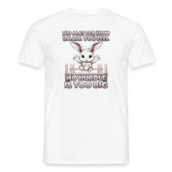 Kaninhop adventure: agility for your rabbit - Men's T-Shirt - white - Front - AI Model Male 178 dark (178cm)