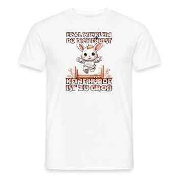 Kaninhop Joy Spaß und Bewegung für dein Kaninchen - Männer T-Shirt - Weiß - Vorne - AI Model Male 178 dark (178cm)