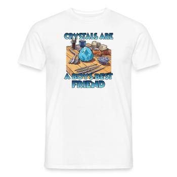 CrystalArtisans Cadeau de culture de cristal - T-shirt homme - blanc - Devant - AI Model Male 178 dark (178cm)