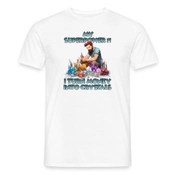 Cadeau Sparkling Creations cultivateur de cristal - T-shirt homme - blanc - Devant - AI Model Male 178 dark (178cm)