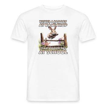 HappyHop training and joy for kaninhop fans - Men's T-Shirt - white - Front - AI Model Male 178 dark (178cm)