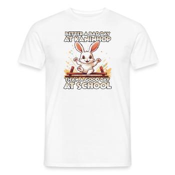 HappyHop training and joy for kaninhop fans - Men's T-Shirt - white - Front - AI Model Male 178 dark (178cm)