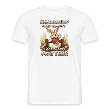 JumpingJoy Train with joy Kaninhop - Men's T-Shirt - white - Front - AI Model Male 178 dark (178cm)