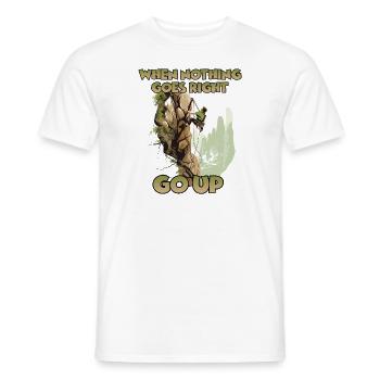 Erobre les sommets Escalade en toprope pour les - T-shirt homme - blanc - Devant - AI Model Male 178 dark (178cm)