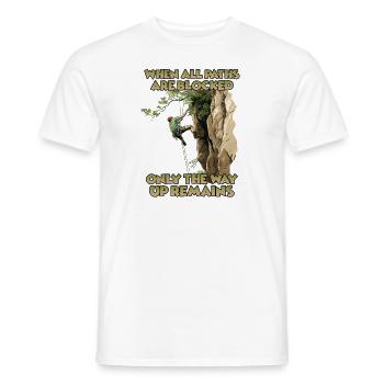 Aventure au sommet en point de mire Toprope - T-shirt homme - blanc - Devant - AI Model Male 178 dark (178cm)