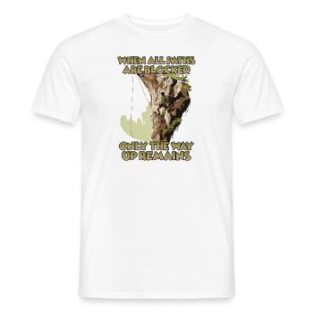 Toprope climbing outdoor fans mountaineers - Men's T-Shirt - white - Front - AI Model Male 178 dark (178cm)