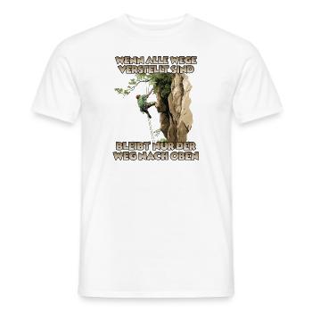 Gipfelabenteuer Toprope Klettern für Bergsteiger - Männer T-Shirt - Weiß - Vorne - AI Model Male 178 dark (178cm)