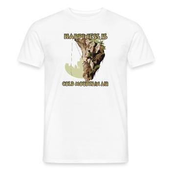 Toprope climbing mountain sports for toprope - Men's T-Shirt - white - Front - AI Model Male 178 dark (178cm)
