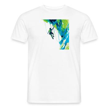 Toprope Climbing Nature Experience & Adrenaline - Men's T-Shirt - white - Front - AI Model Male 178 dark (178cm)