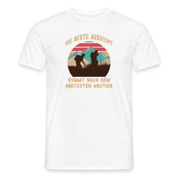 Bergsteiger Wandern Klettern Outdoor Fans Wandern - Männer T-Shirt - Weiß - Vorne - AI Model Male 178 dark (178cm)