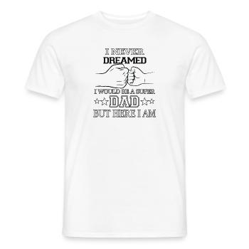 Tenue cool pour la fête des pères pour le motif - T-shirt homme - blanc - Devant - AI Model Male 178 dark (178cm)